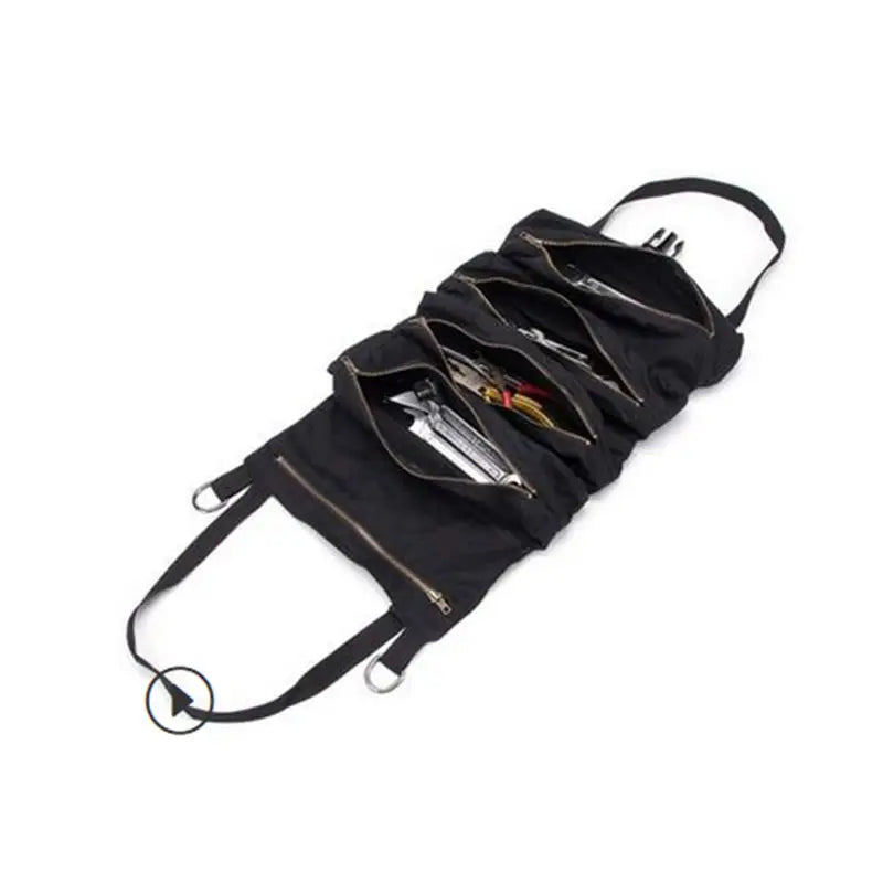 Canvas Travel Bag Tool Roll-Up Wrench Storage Pouch Organizer
