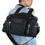 Canvas Travel Bags Hand Luggage Tote Bag With Side Pockets