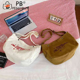 Canvas Underarm Bags Large Capacity Women Top-handle Bags Letter Printed