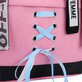 Canvas USB Chargeable School Bags For Girls Teenagers Backpack Bookbags