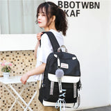 Canvas USB Chargeable School Bags For Girls Teenagers Backpack Bookbags