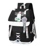 Canvas USB School Bags for Girls Teenagers Backpack Women Bookbags
