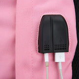 Canvas USB School Bags Girls Teenagers Women Bookbags Large Capacity
