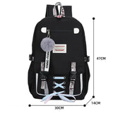 Canvas USB School Bags Girls Teenagers Women Bookbags Large Capacity