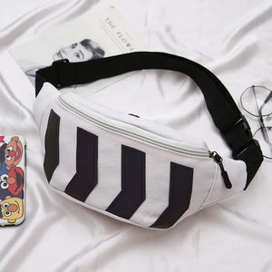 Reflective Waist Bag Fanny Pack with Earphone Hole for Travel