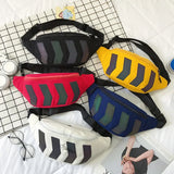 Reflective Canvas Waist Bag for Couple Outdoor Sports