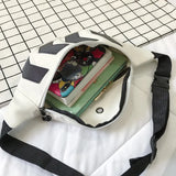 Reflective Canvas Waist Bag for Couple Outdoor Sports