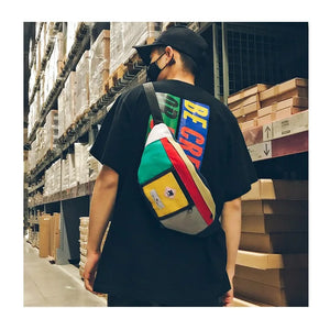 Canvas Waist Bag Men Unisex Waist Belt Bag Men Fanny Pack Casual