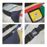 Canvas Waist Bag Men Unisex Waist Belt Bag Men Fanny Pack Casual