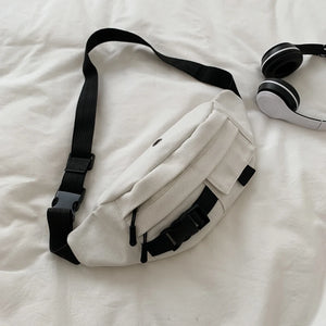 Canvas Waist Bag Women Fanny Pack Women's Belt Bag Vintage Waist Pack