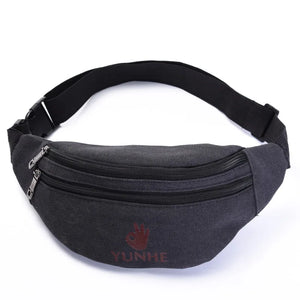 Canvas Waist Bag Crossbody Purse Functional Fanny Pack