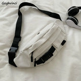 Canvas Waist Bags Fanny Packs Cross Body Belt Bag Harajuku Students Hand