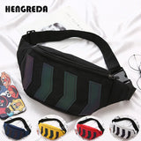 Reflective Waist Pack Fanny Bag with Earphone Hole