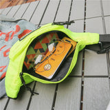 Canvas Waist Pack Unisex Cellphone Bag Fluorescent Fanny Pack