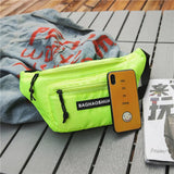 Canvas Waist Pack Unisex Cellphone Bag Fluorescent Fanny Pack