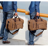 Canvas Weekend Shoulder Bag for Men - Large Capacity Travel Duffel
