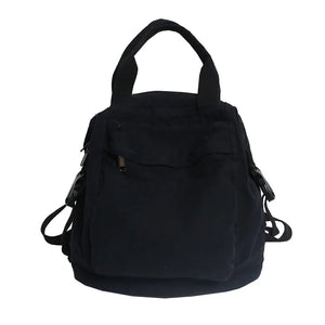 Canvas Women Backpack Fabric Laptop Rucksack Travel School Female College Bag