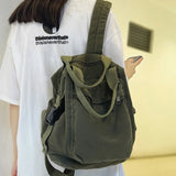 Canvas Women Backpack Fabric Laptop Rucksack Travel School Female College Bag