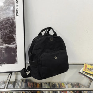 Canvas Women Backpack Large Capacity Multi-pocket Travel Bag Schoolbag