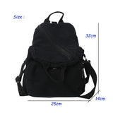Canvas Women Backpack Large Capacity Multi-pocket Travel Bag Schoolbag