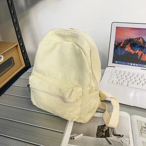 Canvas Women Backpack Small School Bag for Teenager Girls