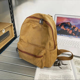 Canvas Women Backpack Small School Bag for Teenager Girls