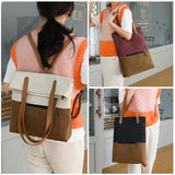 Canvas Women Shoulder Bags Large Capacity Backpack Female Tote Messenger Bag