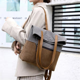Canvas Women Shoulder Bags Large Capacity Backpack Female Tote Messenger Bag
