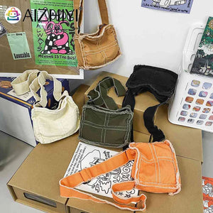 Canvas Women Handbags Vintage Literary Ladies Cloth Handbags Casual Adjustable S