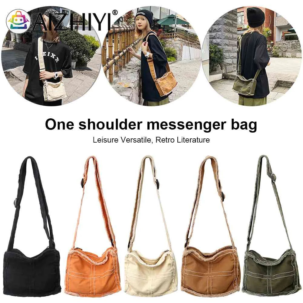 Canvas Women Handbags Vintage Literary Ladies Cloth Handbags Casual Adjustable S