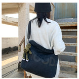 Art Vintage Canvas Messenger Bag Large Shoulder Satchel