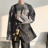 Canvas Women Messenger Bag Vintage Shoulder Satchels Harajuku Hip Hop Large Stud