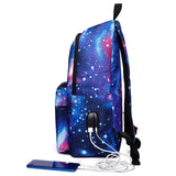 Canvas Women School Backpacks USB Charging Backpack Female School Bags