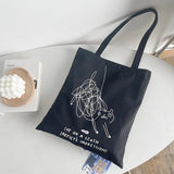 Canvas Women Shoulder Bag Japanese Female Student Tote Shopper Bags