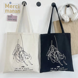 Canvas Women Shoulder Bag Japanese Female Student Tote Shopper Bags