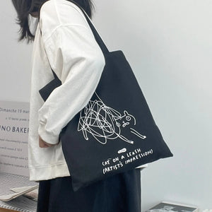 Canvas Women Shoulder Bag Japanese Female Student Tote Shopper Bags