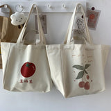 Canvas Women Shoulder Bag Japanese Female Tote Shopper Bags