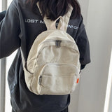 Canvas Small Backpack Vintage Feminina School Mini Backpack for Girls