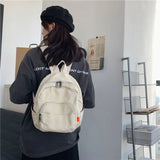 Canvas Women Small Backpack Vintage Fem...