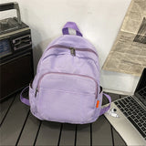Canvas Mini Backpack Vintage Feminina School Bagpack Zipper Solid Girl