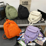 Canvas Mini Backpack Vintage Feminina School Bagpack Zipper Solid Girl
