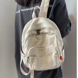 Canvas Small Backpack Vintage School Mini Backpack