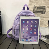 Canvas Small Backpack Vintage School Mini Women Bagpack