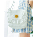 Canvas Lace Crossbody Shoulder Bag Schoolgirl Handbag