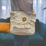 Canvas Lace Crossbody Shoulder Bag Schoolgirl Handbag