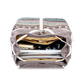 Canvas Women's Backpack College Style Retro Backpack Ethnic Style Student School