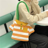 Canvas Women's Bag Contrast Shoulder Bag Ins Japanese Soft Girl Cross Body