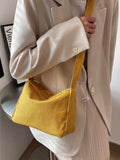 Canvas Women's Crossbody Bag Casual Solid Shoulder Tote High Capacity Handbags