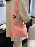 Canvas Women's Crossbody Bag Casual Solid Shoulder Tote High Capacity Handbags
