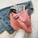 Canvas Women's Bag Casual Solid Ladies Crossbody Bags Soft Shoulder Shopper Tote